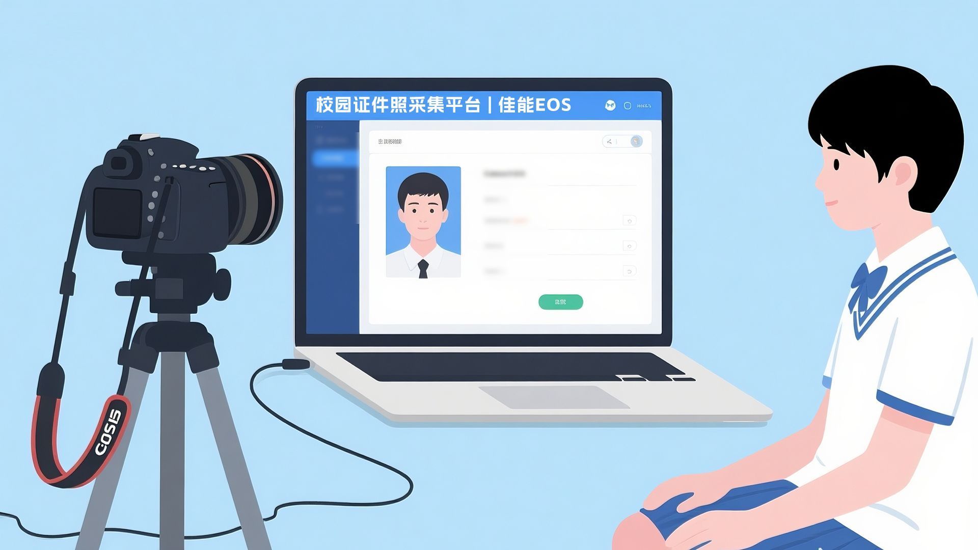 如何使用单反相机采集新生入学学籍照片、毕业图像采集
