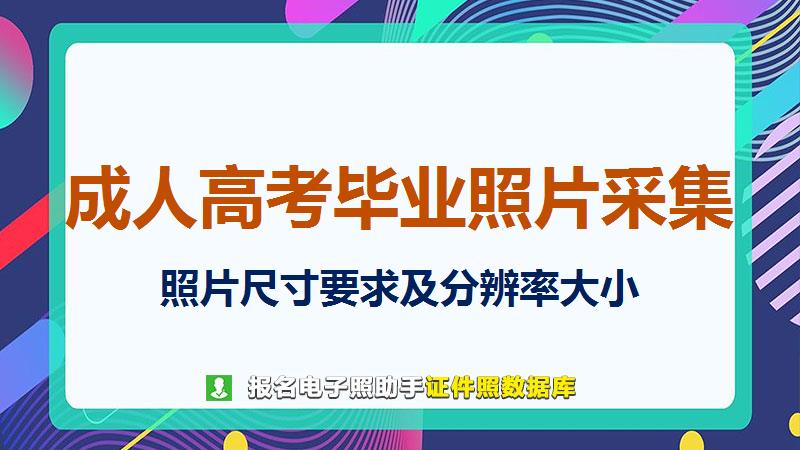 成人高考毕业照片采集尺寸大小和照片要求