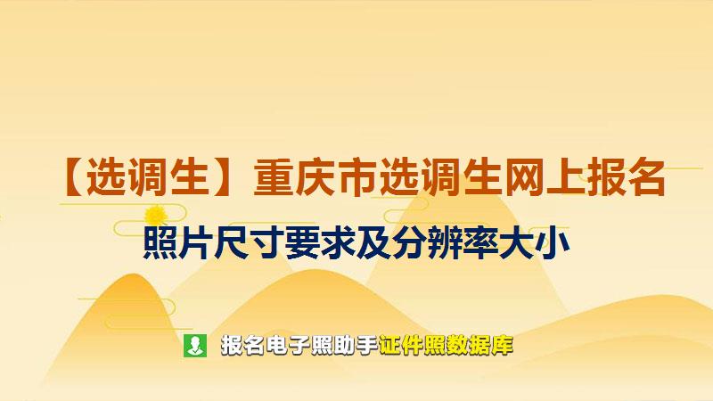 【选调生】重庆市选调生网上报名尺寸大小和照片要求