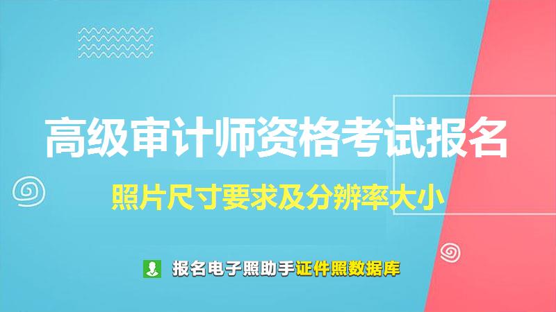 高级审计师资格考试报名尺寸大小和照片要求