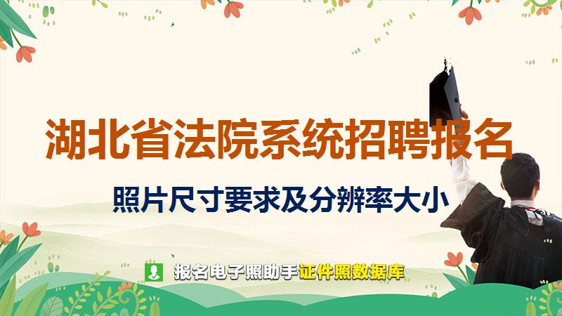 湖北省法院系统招聘报名尺寸大小和照片要求