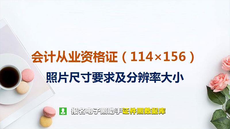 会计从业资格证（114×156）尺寸大小和照片要求