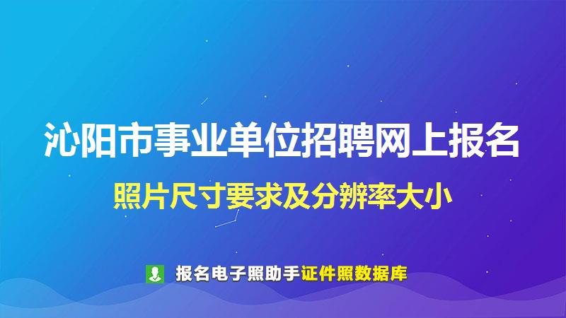 沁阳市事业单位招聘网上报名尺寸大小和照片要求