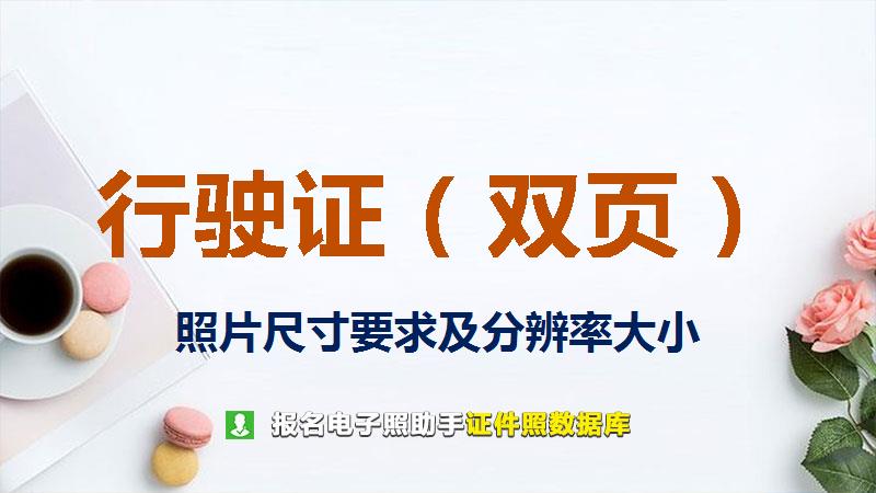 行驶证（双页）图片尺寸