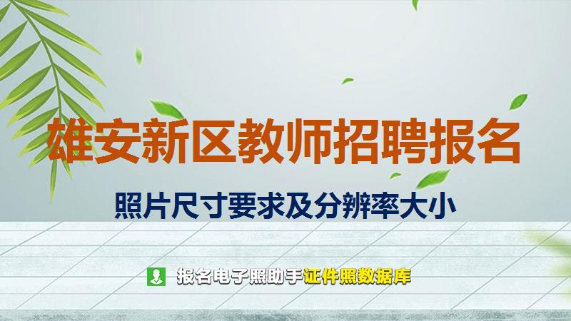 雄安新区教师招聘报名尺寸大小和照片要求