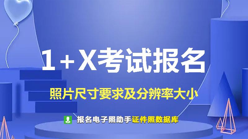 1+X考试报名尺寸大小和照片要求