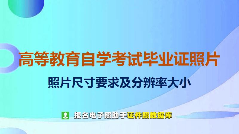 高等教育自学考试毕业证照片尺寸大小和照片要求